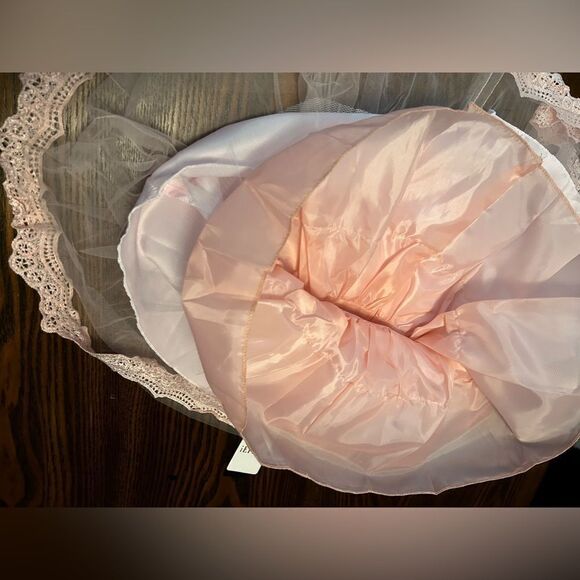 Iefiel 3 month 65 infant tulle lace layered dress pink bow NWT christening - Picture 5 of 11